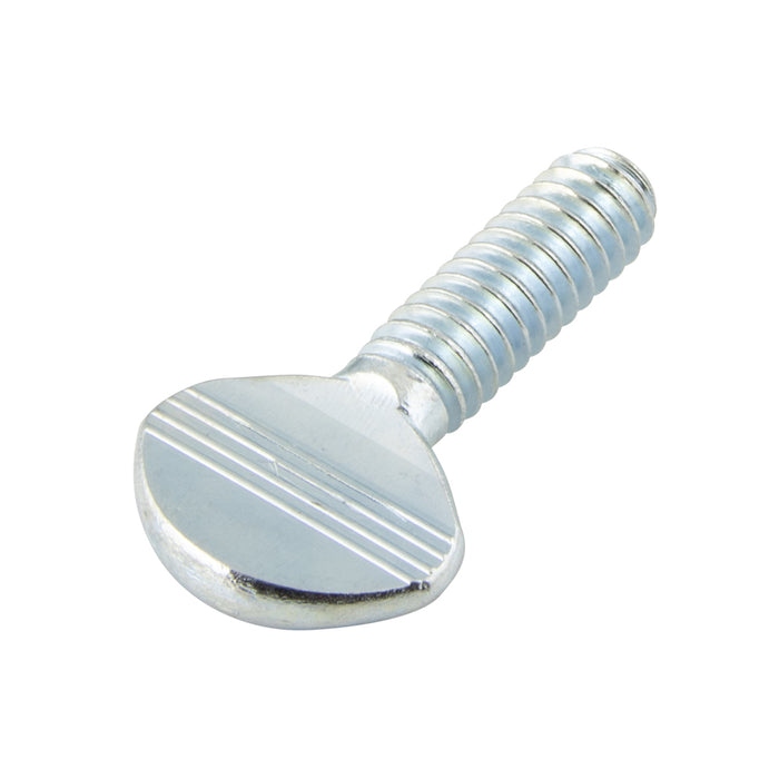 Thumb Screw, Spade Head without Shoulder #10-24 UNC x 5/8" LG Low Carbon Steel Cold forged Zinc Chromate Plated by Spaenaur Inc.