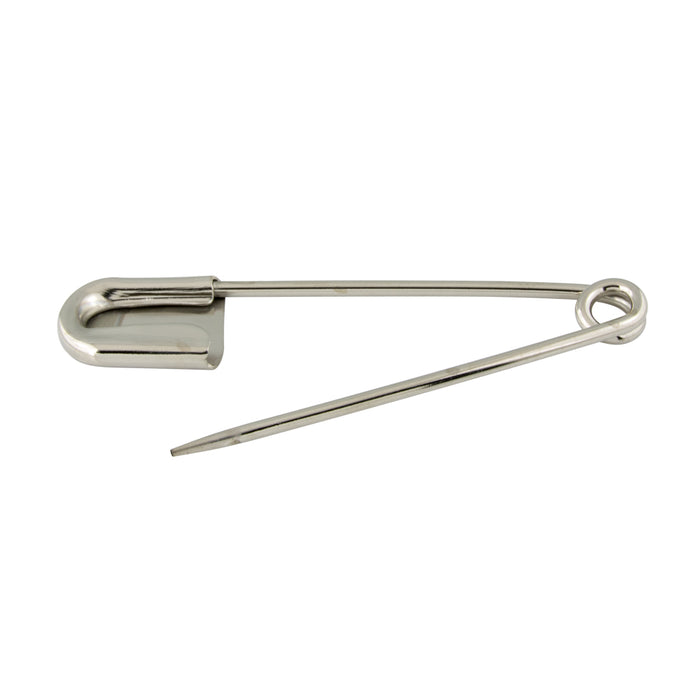Safety Net Pin (.144" Wire DIA.) 5" O/A L,2 13/16" Throat L, 3/4" IW Brass Nickel Plated by Spaenaur Inc.