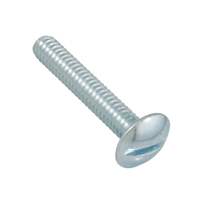 Machine Screw, Truss Head, Slotted Drive, #6-32 UNC x 1" Length, Steel Zinc Plated by Spaenaur Inc.