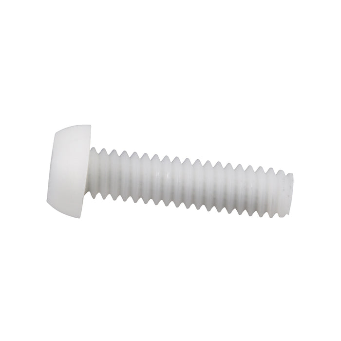 Metal-Core Mach Screw Round Slot HD #10-32 UNF x 3/4" LONG Steel Core / Nylon Shell
