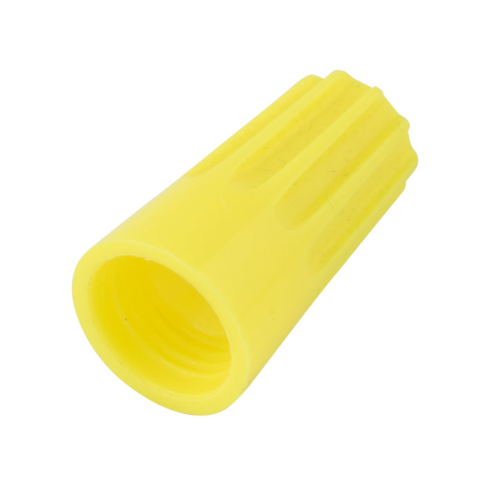 Twist-On Nylon Wire Nut with Steel Insert Zinc PLTD 5 or 6 x #18, 2 - 2 x #14, 2 x #12 Nylon Yellow by Spaenaur Inc.