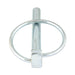 Lynch Pin with Chain & Spring Steel Snap Ring 5/16" DIA x 2-11/32" Pin LGTH Low Carbon Steel Case Hard Clear Zinc Dichromate Plated by Spaenaur Inc.