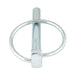 Goupille de sécurité avec anneau élastique en acier - Axe usiné 4,5 mm de diamètre x 32 mm de longueur x 29 mm de diamètre intérieur de l'anneau Boîtier en acier à faible teneur en carbone Zinc durci par Spaenaur Inc.