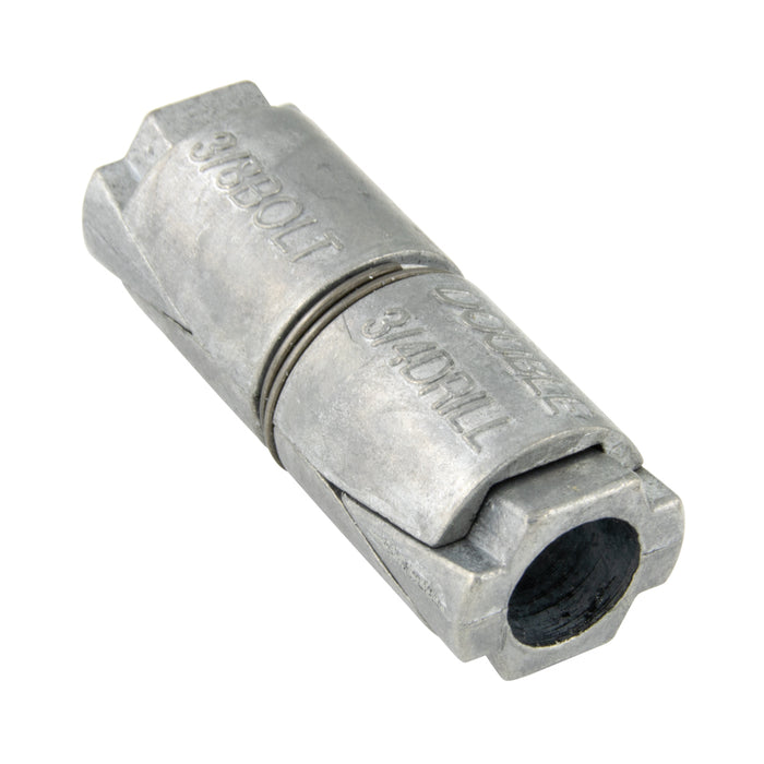 Double Expansion Shield, Zamac Alloy 3/4"-10 Bolt x 4" (1-1/4" Drill)