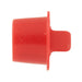 Bouchon à languette centrale 1 1/8 po de diamètre intérieur x 3/4 po de longueur Polyéthylène basse densité Couleur rouge par Spaenaur Inc.