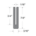 "U" Shaped Channel 50 Ft / Coil Black Neoprene, Duro 60 +/- 5 by Spaenaur Inc.