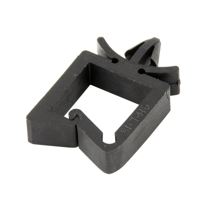 Wire And Cable Holder, Type 2 Top Entry, Latch GAte, for 3/16" Mountng Hole, 23/64" Inside LG x 7/16" Inside Wd, Nylon 6/6 Black by Spaenaur Inc.