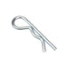 Attache pour goupille d'attelage, fil de 2 mm de diamètre x 50 mm de longueur, œillet central à extrémité, acier trempé, zingué brillant, par Spaenaur Inc.