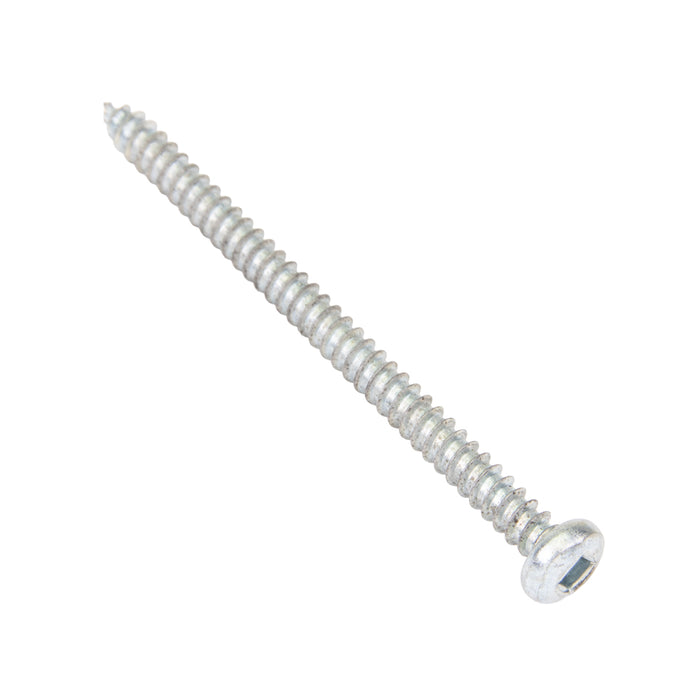 Tapping Screw, Pan Head Square Socket Drive, Type AB, #10 x 3/4" Length, Low Carbon Steel Trivalent Zinc Plated by Spaenaur Inc.