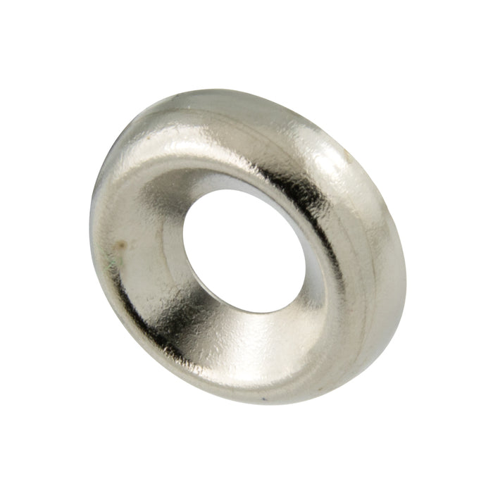Countersunk Finishing (Screw) Washers 1/4" Screw DIA x 25/32" OD Steel Nickel Plated by Spaenaur Inc.