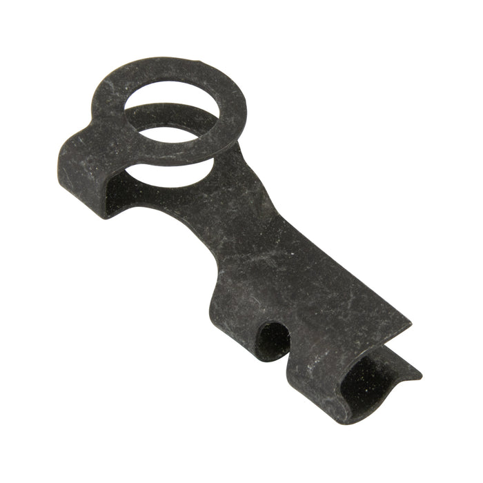 Clip de tige d'accélérateur, côté droit, pour tige de 5/32" de diamètre. En acier à ressort trempé, sans revêtement, fabriqué par Spaenaur Inc.