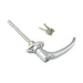 Locking Handle Arched-Style, Key # Fs-Md 1.75" C. to C. x 5" Shaft LGTH Steel, Chrome Plated by Spaenaur Inc.