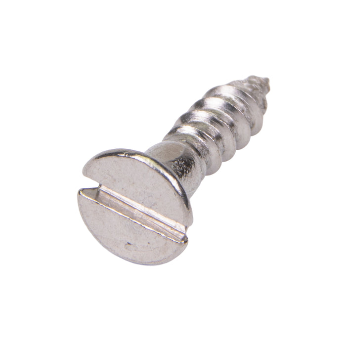 Wood Screw, Flat Head, Slotted, #12 x 2" Length, Stainless Steel, ASME/ANSI B18.6.1 by Spaenaur Inc.
