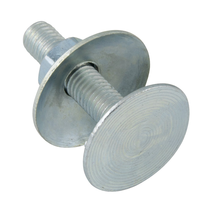 Vis d'ascenseur avec rondelle bombée et écrou hexagonal, M8 x 1,25 mm x 40 mm de longueur, en acier zingué, classe 4.6, conforme à la norme DIN 15237, fabriquée par Spaenaur Inc.