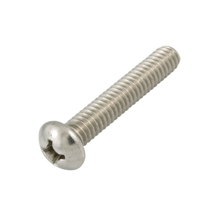 Machine Screw, Round Head, Phillips Drive, #8-32 UNC x 1/2" Length, Stainless Steel by Spaenaur Inc.