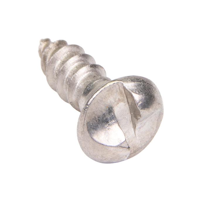 Tamper-Resistant Tapping Screw, Oval Head One-Way Slotted Drive, 10A x 1" Length, Stainless Steel 18-8 by Spaenaur Inc.