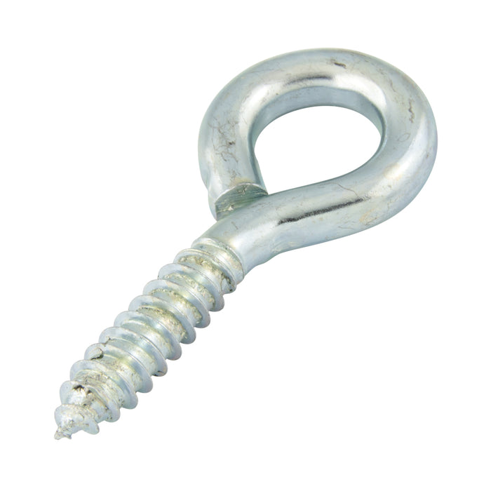 Screw Eye, Medium Eye, 0.105" Wire Diameter x 15/16" Length, 9/32" Eye Inside Diameter, Steel Zinc Plated by Spaenaur Inc.