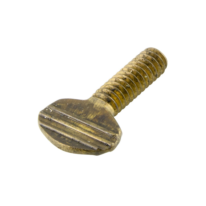 Thumb Screw, without Shoulder, 1/4"-20 UNC x 1" Brass Plain Finish