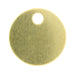 Standard Round Blank Tag (One 3/16" Hole) 1" DIA x .032" THK Brass Plain by Spaenaur Inc.