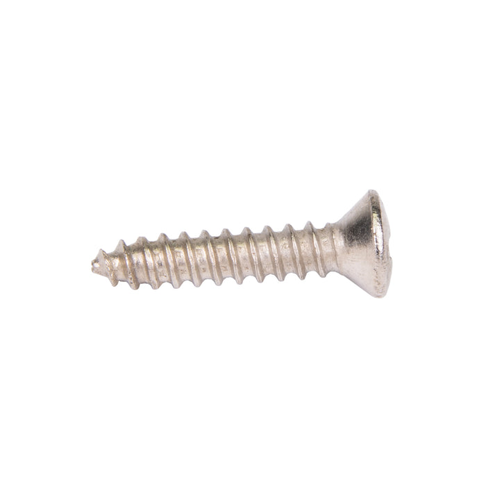 Wood Screw, Oval Head, Phillips, #8 x 1" Length, Steel Nickel Plated, ASME/ANSI B18.6.1 by Spaenaur Inc.
