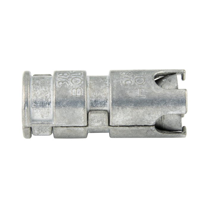Double Expansion Shield, Ribbed, Alloy Zinc Plated, 5/16"-18 Bolt x 1-5/8" (5/8" Drill)