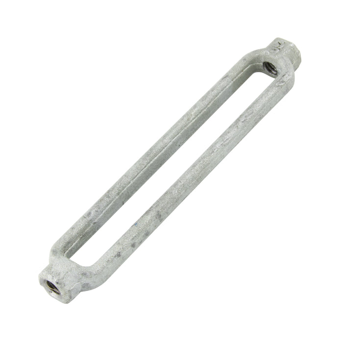 Turnbuckle Body with One Right Hand And One Left Hand Thread 1"-8 UNC x 6" Take-Up, 9" Oal, 1-1/2" Head Length, 1030 Steel Drop forged Hot Galvanized Finish by Spaenaur Inc.