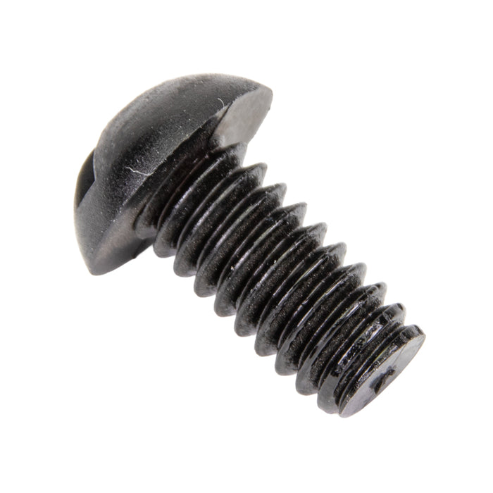 Machine Screw, Round Head, Slotted Drive, 1/4"-20 UNC x 1/2" Length, Nylon Black Black by Spaenaur Inc.