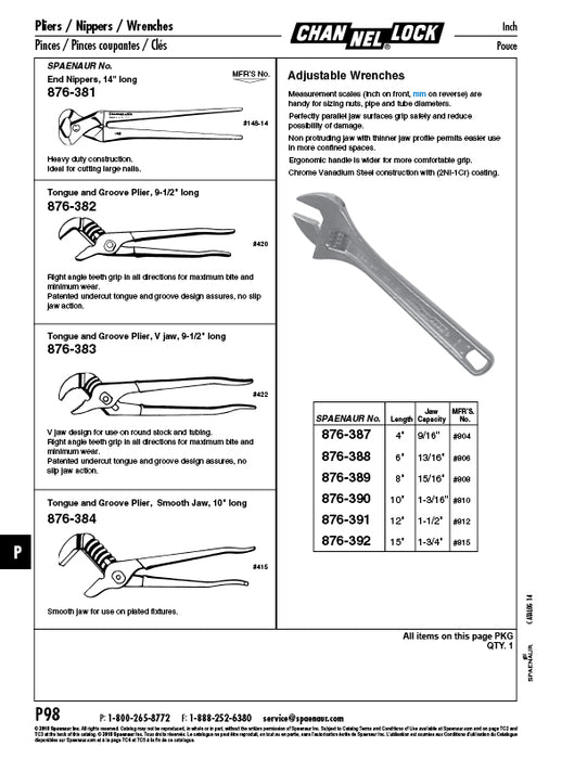 Adjustable Wrench 10"