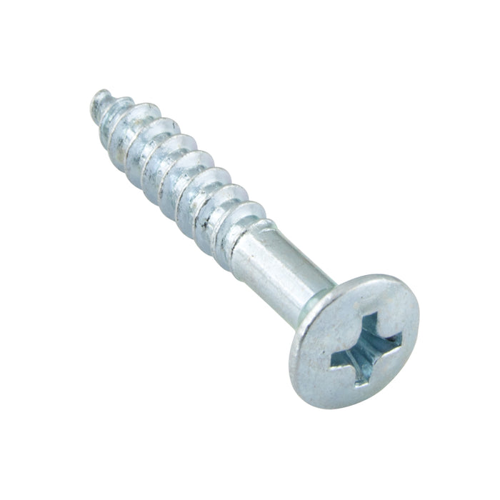 Wood Screw, Oval Head, Phillips, #10 x 1-1/4" Length, Steel Zinc Plated, ASME/ANSI B18.6.1