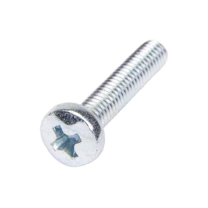 Machine Screw, Raised Cheese Head, Phillips Drive, M4 x 0.70 mm UNC x 20 mm Length, Steel Zinc Plated Blue by Spaenaur Inc.