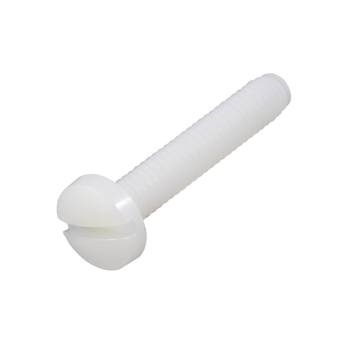 Machine Screw, Binding Head, Slotted Drive, 1/4"-20 UNC x 1-1/2" Length, Nylon Natural by Spaenaur Inc.
