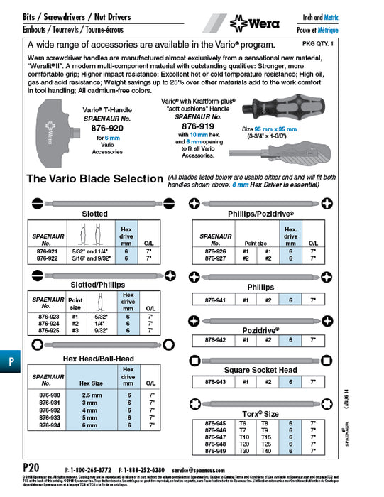 "Vario Blade" torx Drive Bit Double Ended T10 & T15 by Spaenaur Inc.