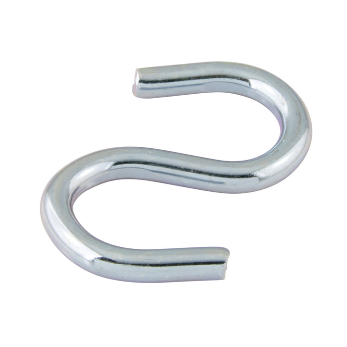 "S" Hook for Rubber Tie Down 4-1/2" O/A LGTH x 0.187" Wire DIA. Steel Zinc Plated