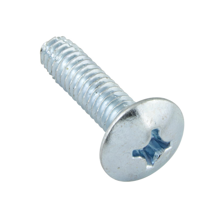 Thread-Cutting Screw Phillips Truss #6-32 UNC x 3/8" LONG, Type 1 Low Carb Steel Case Hard Trivalent Zinc Plated, ANSI B18.6.4 Lastest by Spaenaur Inc.