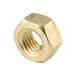 Hexagon Machine Screw Nut 5/16"-18 UNC (9/16" A/F x 7/32" TH) Brass Plain Finish ANSI B18.6.3-1986 by Spaenaur Inc.