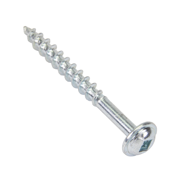 Wood Screw, Round Washer Head, Robertson®; Square Socket, #8 x 1-3/4" Length, Steel Lubricized, ASME/ANSI B18.6.1 by Spaenaur Inc.