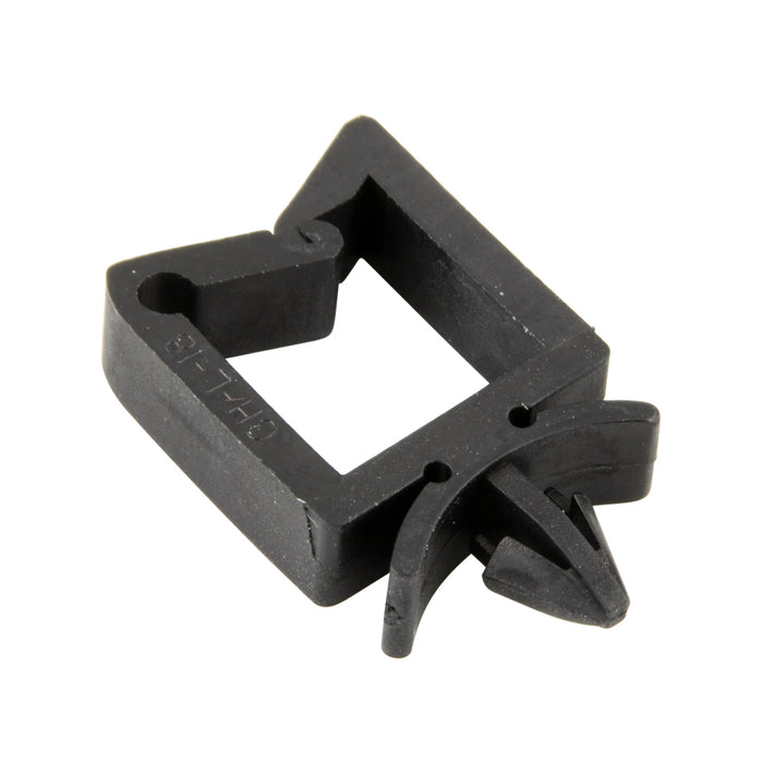 Wire And Cable Holder, Type 2 Top Entry, Latch GAte, for 3/16" Mountng Hole, 23/64" Inside LG x 7/16" Inside Wd, Nylon 6/6 Black by Spaenaur Inc.