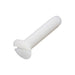 Machine Screw, Flat Head, Slotted Drive, #10-24 UNC x 1/2" Length, Nylon Natural by Spaenaur Inc.
