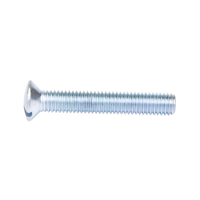 Machine Screw, Oval Head, Slotted Drive, M8 x 1.25 mm UNC x 50 mm Length, Steel Zinc Plated Trivalent by Spaenaur Inc.