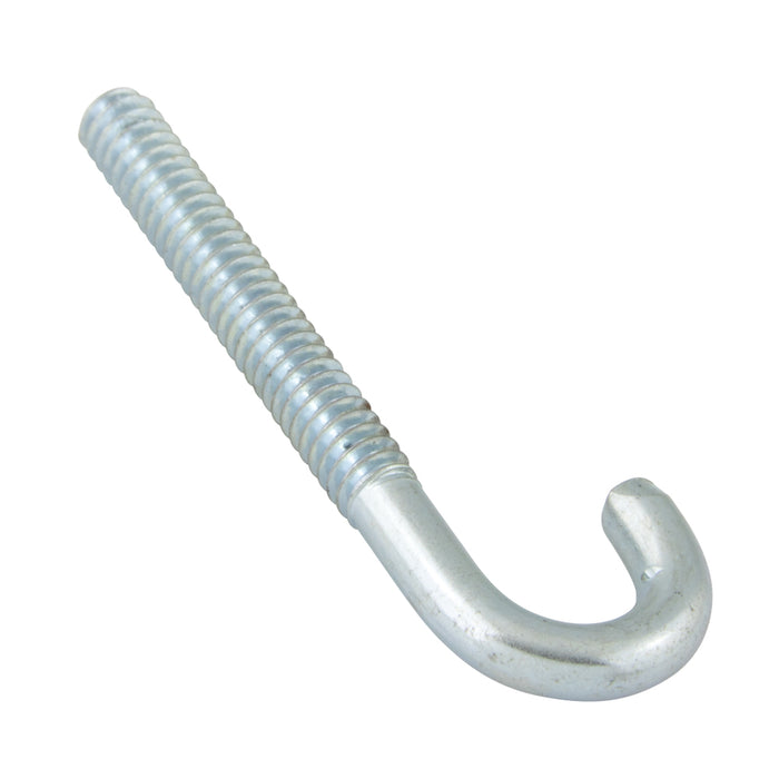 "J" Bolt 1/4"-20 UNC x 6" O/A LGTH Steel Zinc Plated