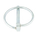 Goupille de sécurité avec anneau élastique en acier 6 mm de diamètre x 45 mm de longueur C-1018 Acier trempé et chromé au zinc (option doré/transparent) par Spaenaur Inc.