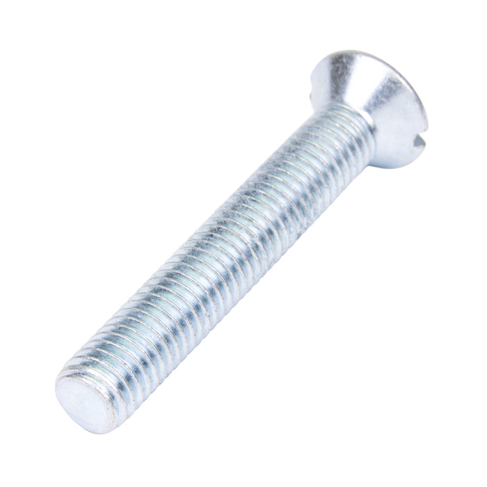 Machine Screw, Oval Head, Slotted Drive, M8 x 1.25 mm UNC x 50 mm Length, Steel Zinc Plated Trivalent by Spaenaur Inc.