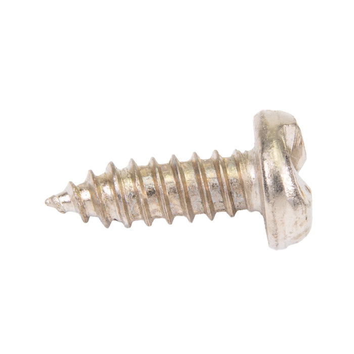 Tapping Screw, Pan Head One-Way Slotted Drive, Type A, #14 x 3/4" Length, Steel Nickel Plated by Spaenaur Inc.