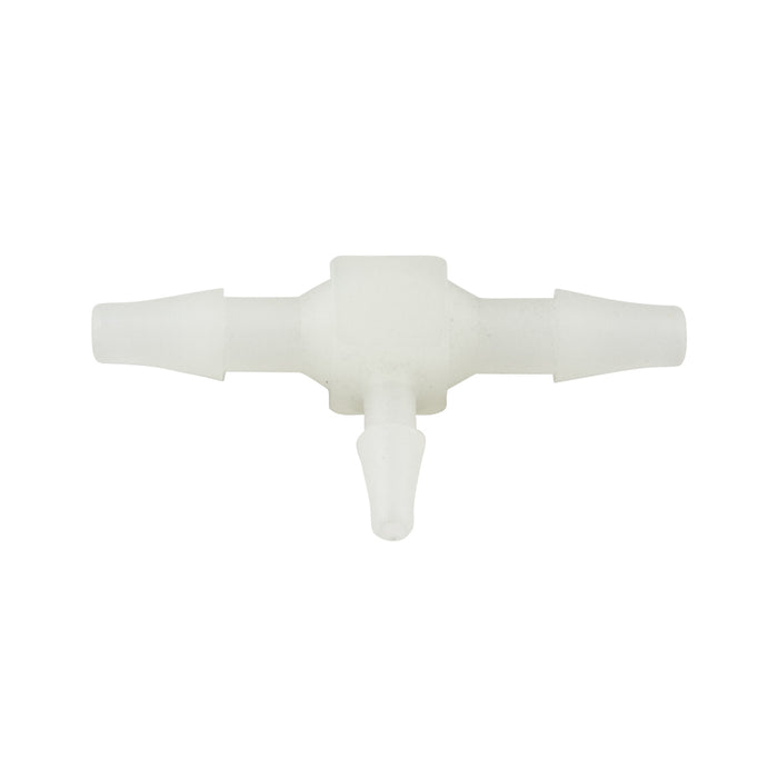 Miniature Barbed Reducing Tee 3/32" to 3/32" to 1/16" Tubing ID Nylon by Spaenaur Inc.