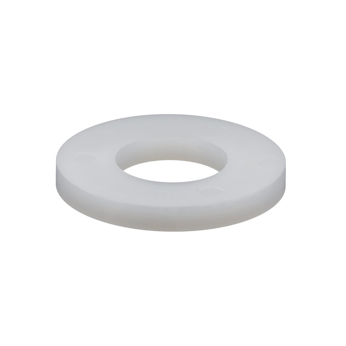 Nylon Flat Washer, Round. 0.250" ID x .625" OD x .032" Thick 6/6 Nylon Natural