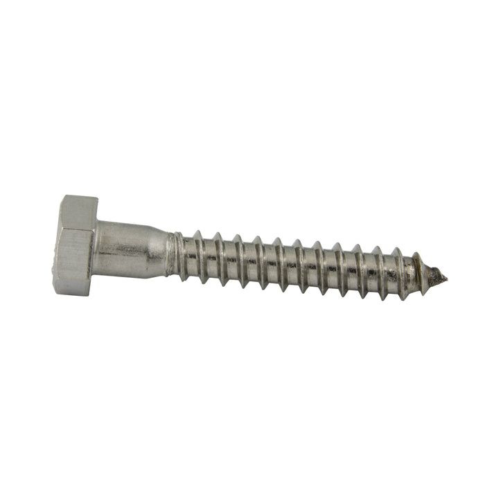 Lag Screw, Hex Head, 1/4" x 1-1/2" Length, Stainless Steel by Spaenaur Inc.