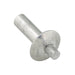 Tête de rivet à enfoncer, 1/4 po de diamètre x 21/32 po de longueur x 1/2 po de prise nominale, en aluminium avec goupille en aluminium, lisse, par SouthCo